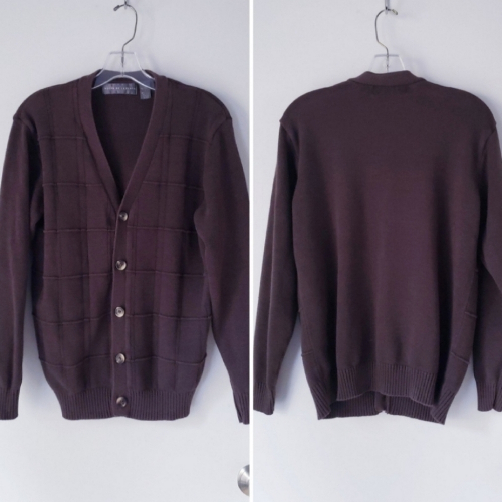 Oversized Boyfriend Knit Cardigan Front Botton Size M ~